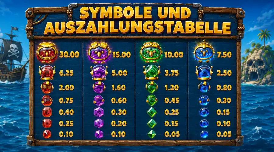 Symbole und Auszahlungstabelle